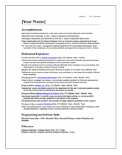 Good Cv Template Ireland IrishRecruiter CV Template Download